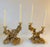 Mid-Century Modern Pair of Gilt Bronze and Quartz Candlesticks by Boeltz, France, 1970s For Sale - Image 3 of 12