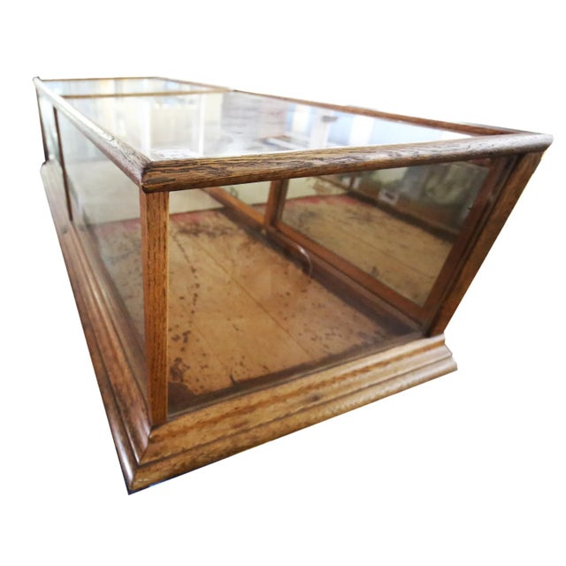 Traditional Showcase Antique Traditional Glass and Oak For Sale - Image 3 of 5