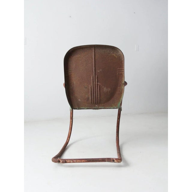 Mid-Century Metal Patio Chair For Sale - Image 9 of 11