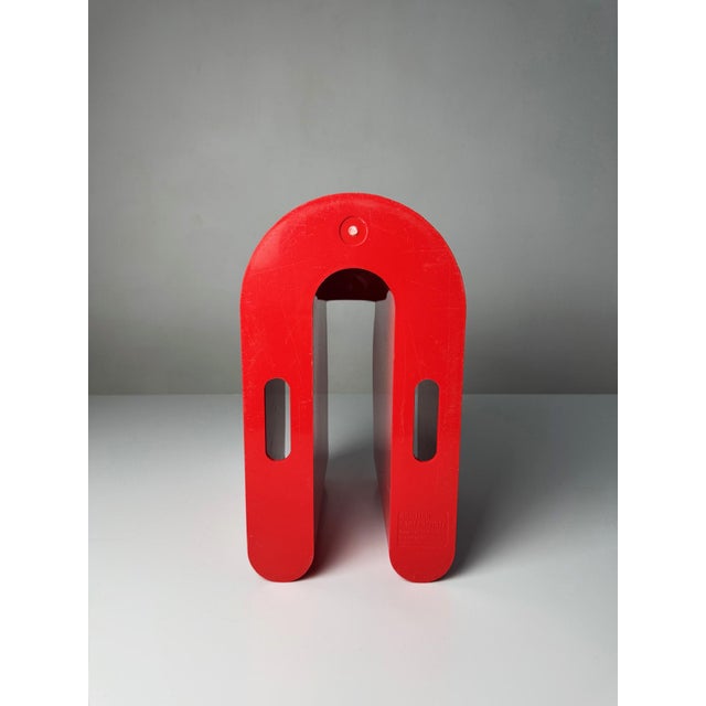 Red Bilumen Magazine Rack by Rodolfo Bonetto, 1960s For Sale - Image 8 of 10