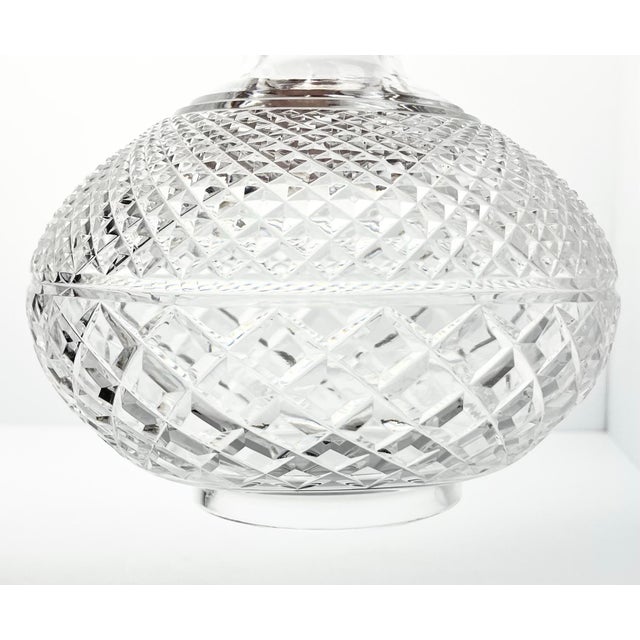 1990s Waterford Inishmore/Inishmaan, Alana Electric Crystal Hurricane Table Lamp For Sale - Image 11 of 12