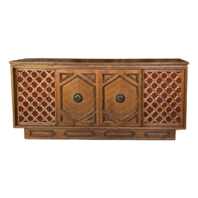 1970s Morse Mediterranean-Style Stereo Console Cabinet For Sale
