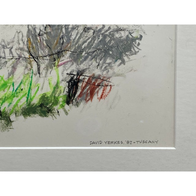 Original Artwork on Paper in Fine Gallery-Style Presentation, Tuscany, 1982, American Listed Artist, Framed For Sale - Image 4 of 6