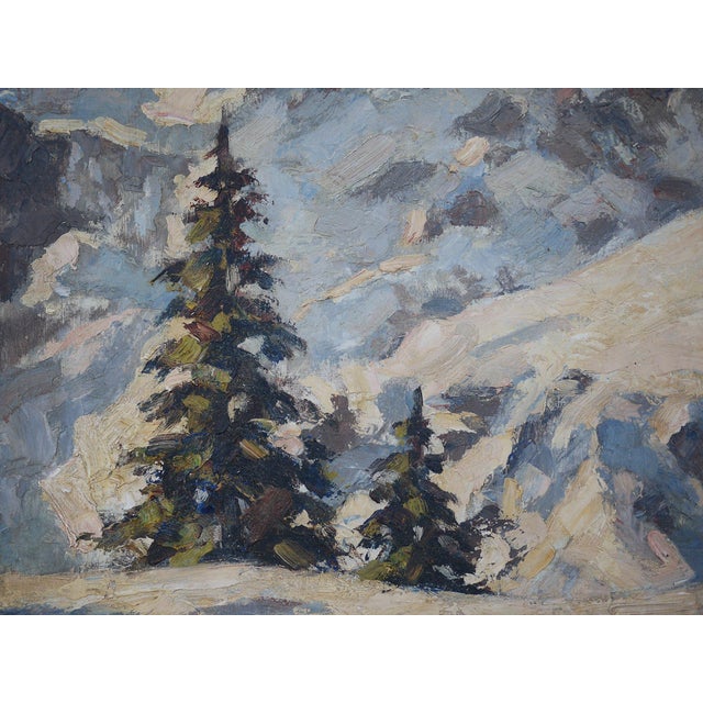 C. H. Zimmermann, Winter on the Alpspitze, 1890s-1910s, Oil on Board For Sale - Image 10 of 14