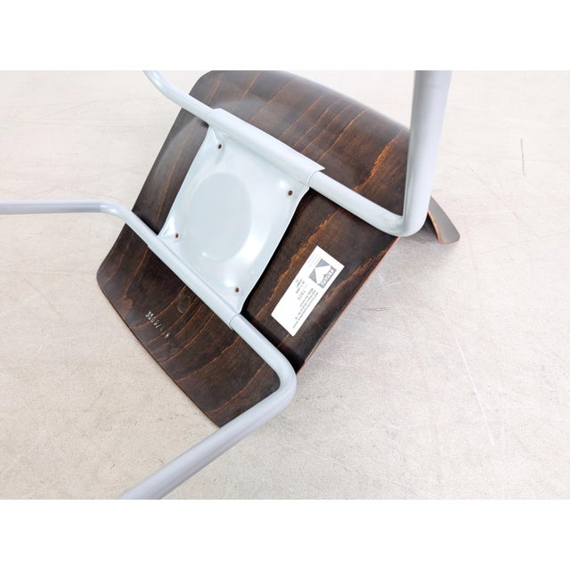 Mid-Century Paved Wooden Chairs, Set of 6 For Sale - Image 9 of 11