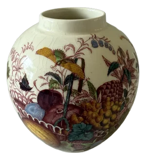 Vintage Ironstone Ginger Jar by Mason's Ironstone in Fruitbasket Design