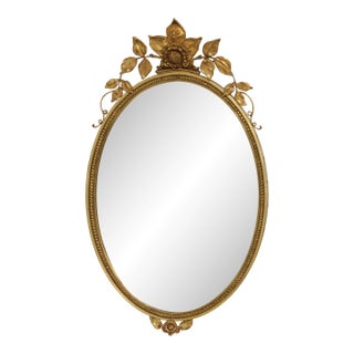 Carvers Guild Oval Giltwood Wall Mirror For Sale