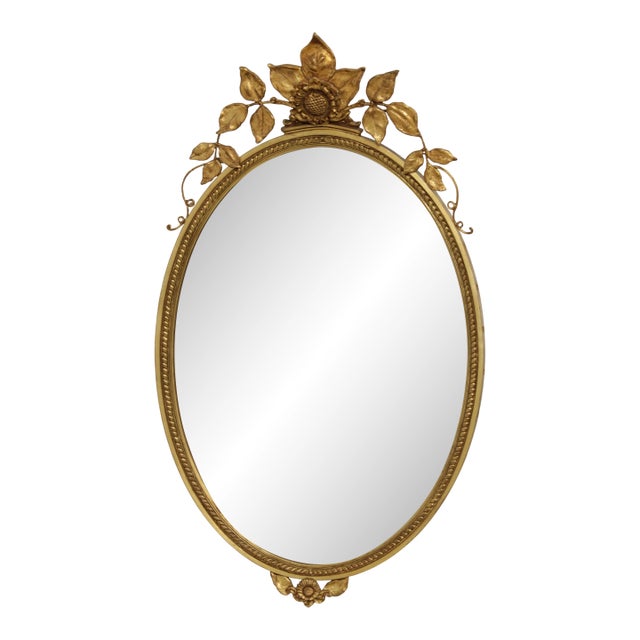Carvers Guild Oval Giltwood Wall Mirror For Sale