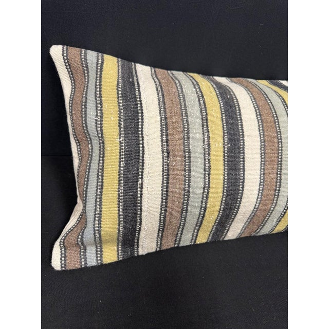 Turkish Hemp Pillow Cushion Natural Beige Brown Cushion Cover 14"x45" #18032 Enhance your home decor with our Kilim Pillow...