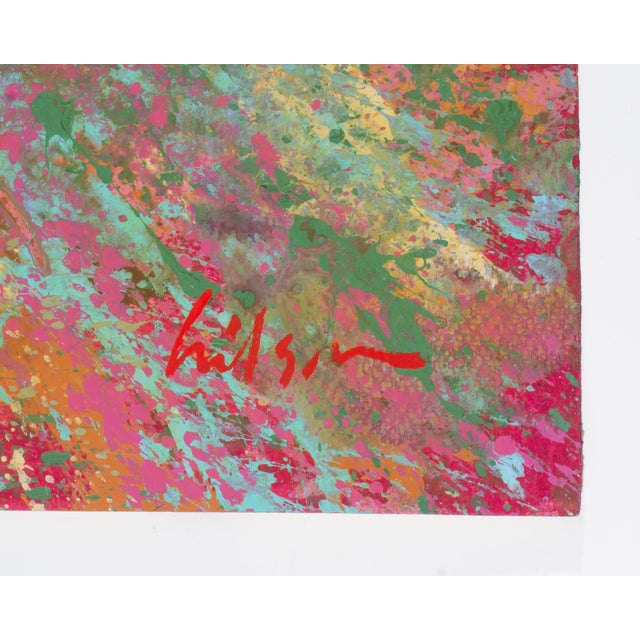 Pink 1989 “West” Abstract Acrylic Landscape Diptych by Harry Hilson For Sale - Image 8 of 10