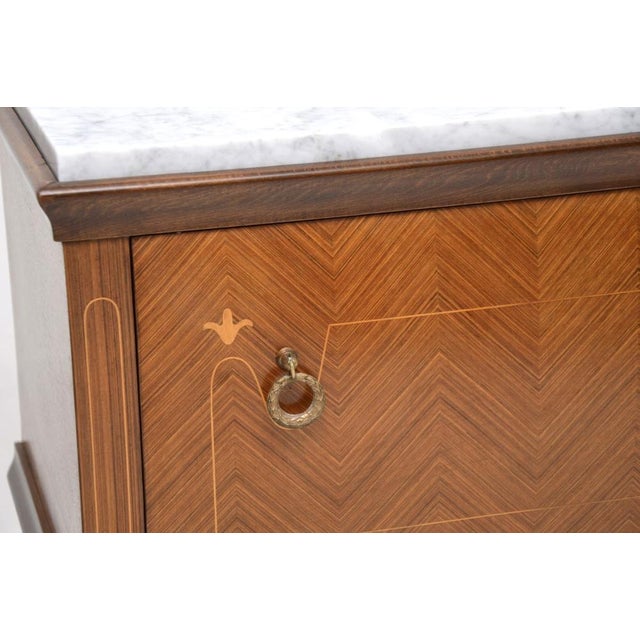 Vintage Italian Marble Top Bedside Cabinets, 1950s, Set of 2 For Sale - Image 10 of 12
