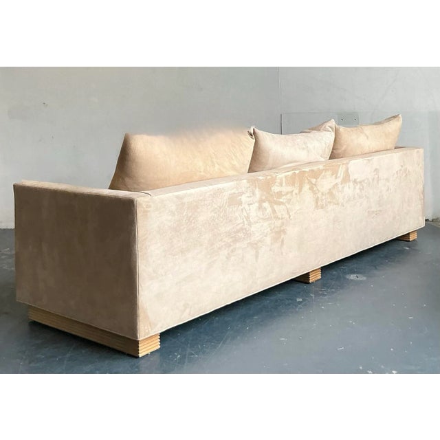 Almond Vintage Boho Tomlinson for Judith Norman Sofa For Sale - Image 8 of 12