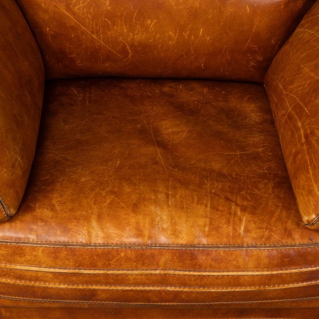 Vintage French Leather Chairs in the style of Roche Bobois, 1970s, Set of 2 For Sale - Image 10 of 18