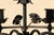 Metal Antique Wrought Iron Floor Candelabra | Ornate Gothic Revival Candleholder | Early 20th Century For Sale - Image 7 of 18