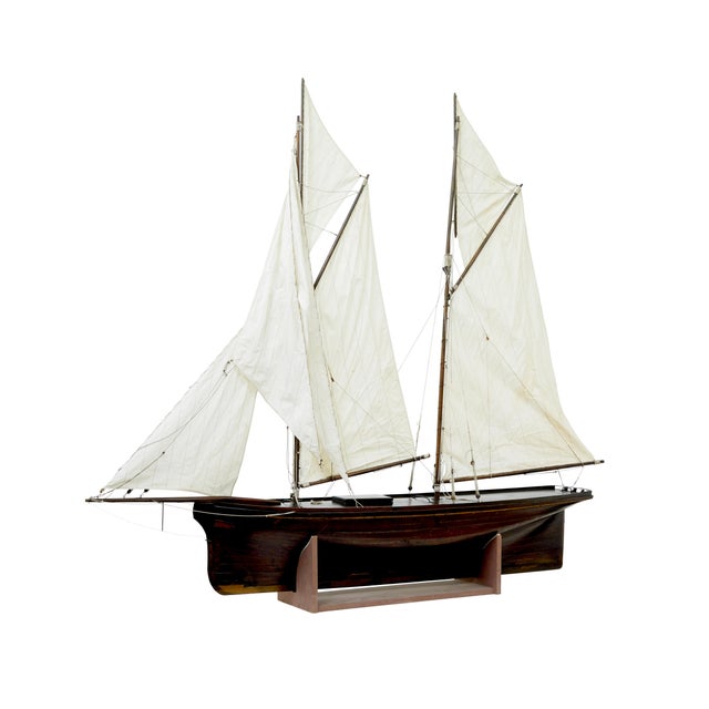 Late 19th Century Scale Model of a Wooden Boat, 1890s For Sale - Image 12 of 12