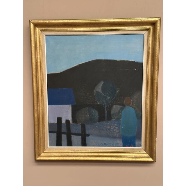 1960s Knud Horup, Landscape, 1960s, Oil Painting on Canvas, Framed For Sale - Image 5 of 11