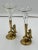 Pair of Antique French Bud Vases, Brass & Crystal Canine Shape For Sale - Image 4 of 4