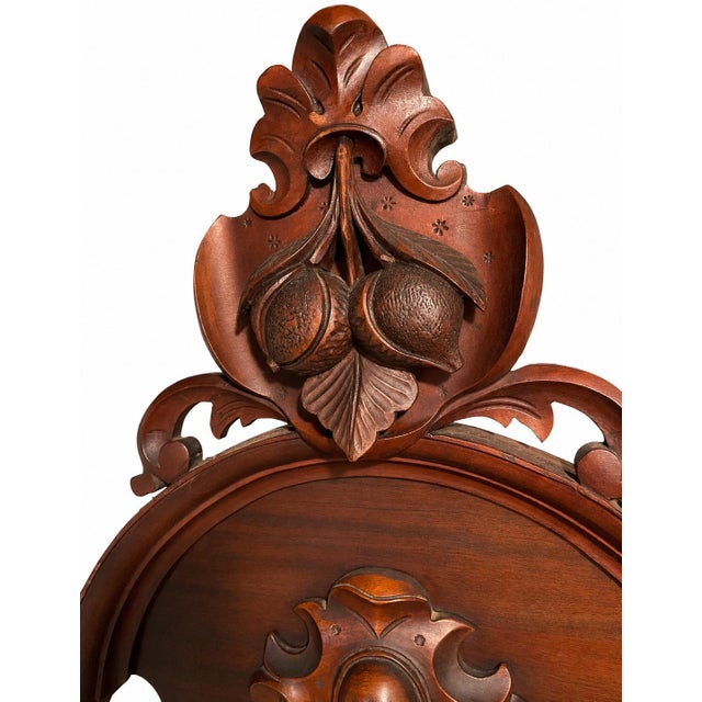 Victorian Antique Victorian Walnut Bed C. 1885–1900 | Acorn Carvings | Complete Frame For Sale - Image 3 of 5