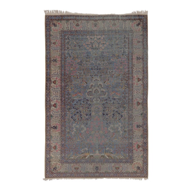 Antique Kashan Persian Silk Runner With All-Over Floral Pattern - Rug & Kilim For Sale