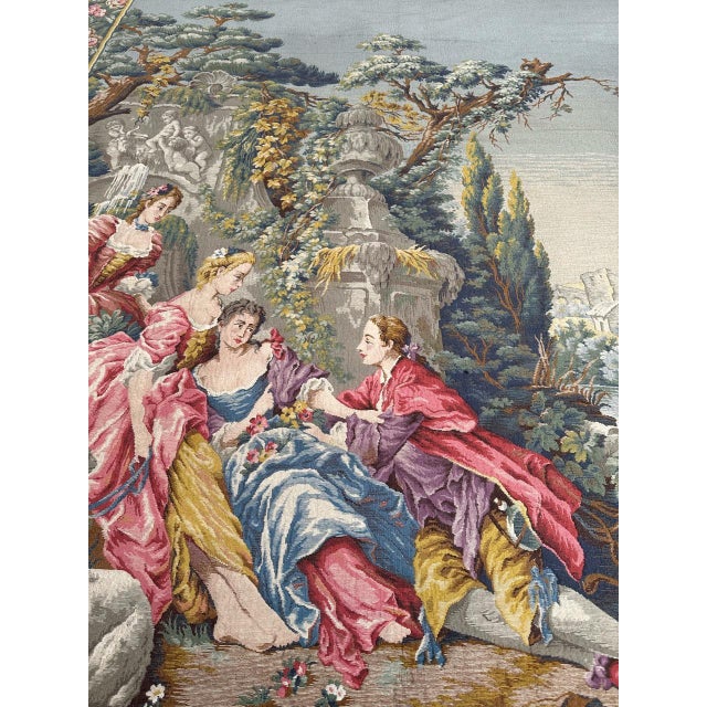 French Aubusson Style Jacquard Tapestry, 1950s For Sale - Image 16 of 18