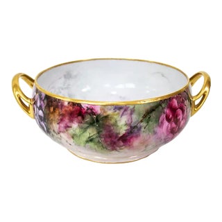 H C Royal Bavaria Porcelain Bowl - Hand Painted For Sale