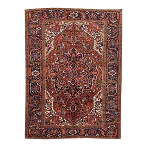 1920s Old Persian Heriz Area Rug 8’6″ X 11’6″