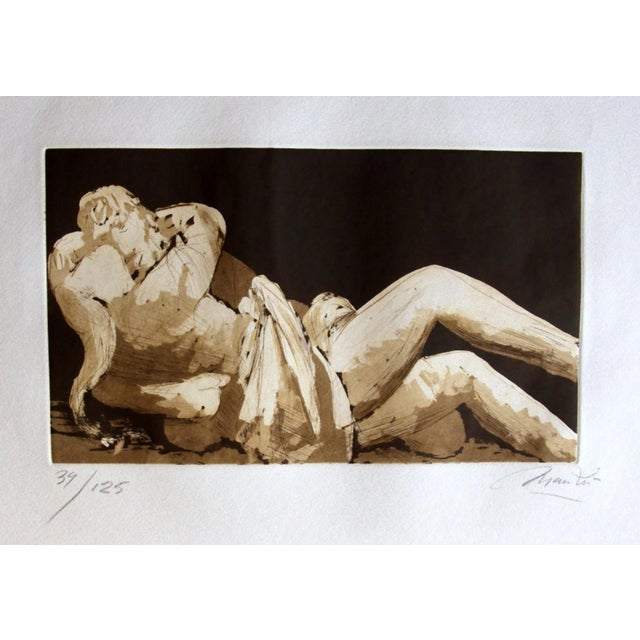 Giacomo Manzú, Lovers III, Original Etchings and Aquatints, 1970s For Sale