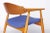 Wood Vintage Beech and Teak Armchair with Blue Upholstery, Germany, 1960s For Sale - Image 7 of 10