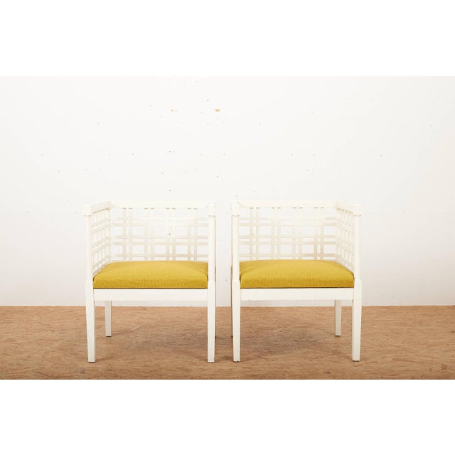 Armchairs in Wooden Frame, Set of 2 For Sale - Image 3 of 13