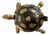 Vintage Mid-Century Mixed-Metal Turtle Hinged Ashtray For Sale