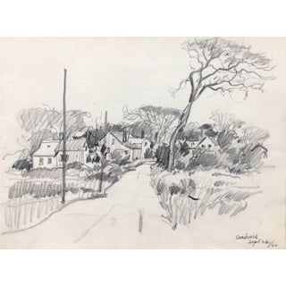 1960 Norman Kent Drawing of Sandwich Massachusetts For Sale