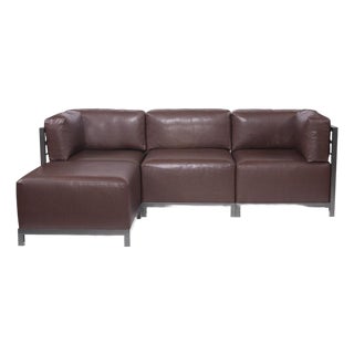 Axis 4pc Sectional Avanti Pecan Titanium Frame For Sale