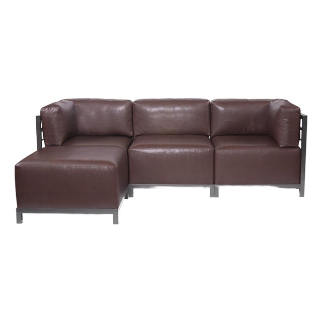 Axis 4pc Sectional Avanti Pecan Titanium Frame For Sale
