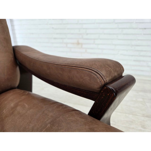Vintage Danish Lounge Chair in Leather by Georg Thams, 1970s For Sale - Image 11 of 18