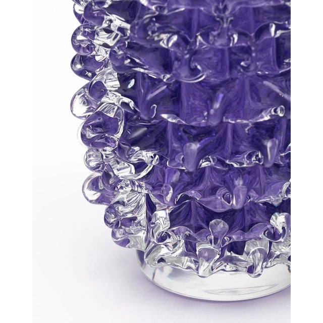 2020s Purple Murano Glass Rostrate Vase For Sale - Image 5 of 10