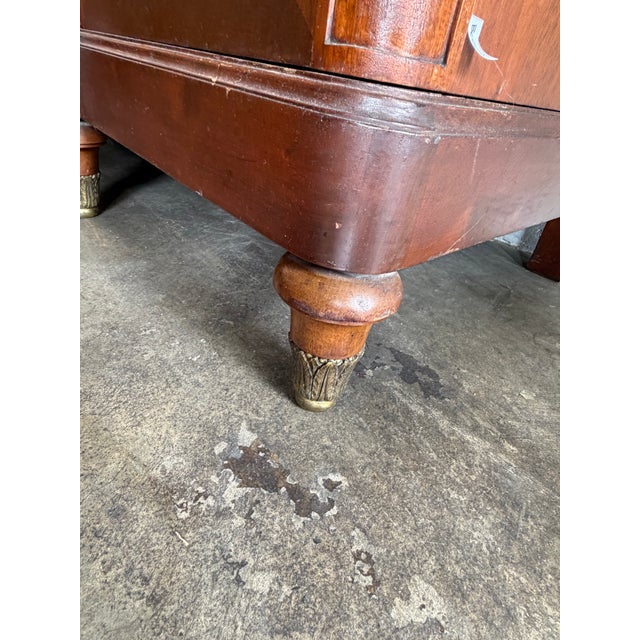 Antique French Louis XVI Marquetry & Ormolu Mirrored Armoire Wardrobe For Sale - Image 10 of 10