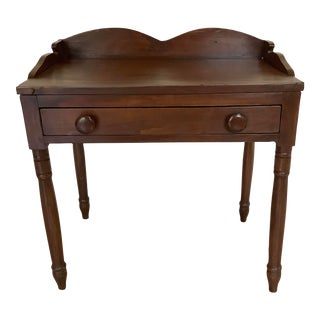 Late 19th Century Antique Pine Desk With One Drawer For Sale