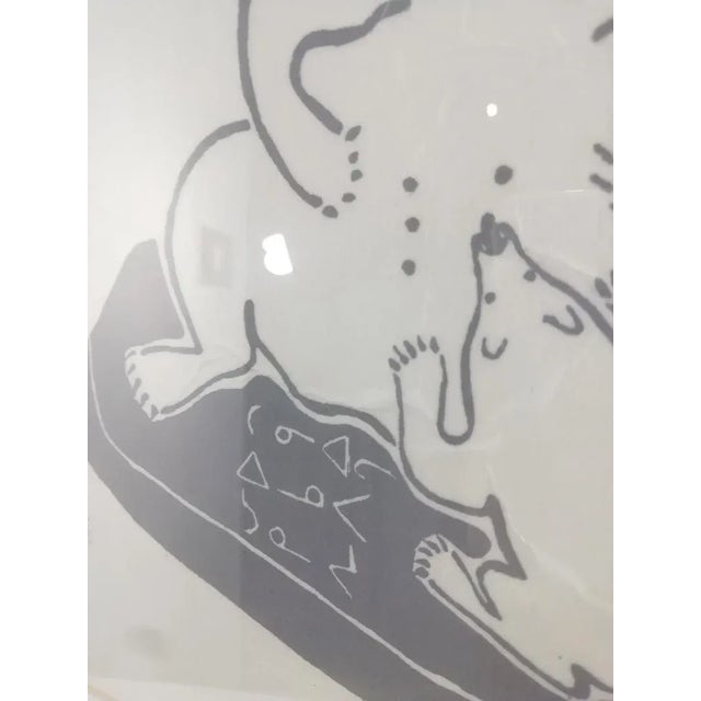 Black Lucassie Qumaluk, Motherhood, Woodcut, 1970s For Sale - Image 8 of 10