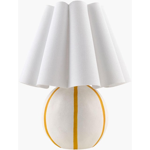 Traditional Kinki Accent Table Lamp Yellow For Sale - Image 3 of 3