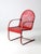Mid 20th Century Mid Century Red Metal Patio Chair For Sale - Image 5 of 12