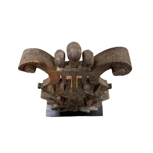 Early 21st Century Arteriors Carved Wood Architectural Lyre Harp Figure / Statue, Lisa Luby Ryan Collection For Sale - Image 5 of 5