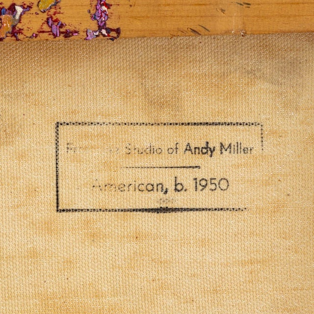 Andy Miller Abstract Composition Oil on Canvas For Sale - Image 4 of 4