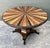 Wood Vintage Starburst Inlay Dining Table For Sale - Image 7 of 12
