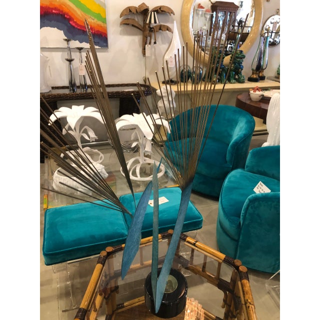 Vintage 1967 Mid Century Modern Curtis Jere Metal Kinetic Statue For Sale In West Palm - Image 6 of 13