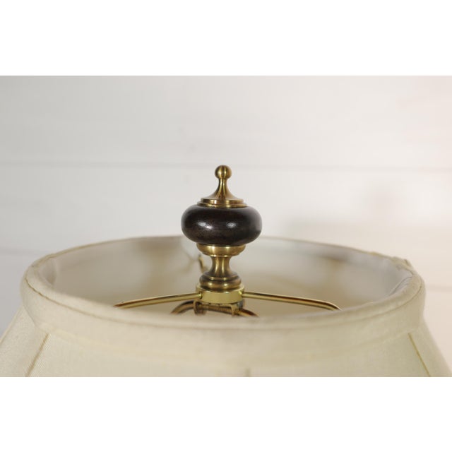 Vintage Pair Wildwood Hand Painted Ceramic Tassel Table Lamps 80's 90's Hollywood Regency Neoclassical Traditional For Sale - Image 12 of 17