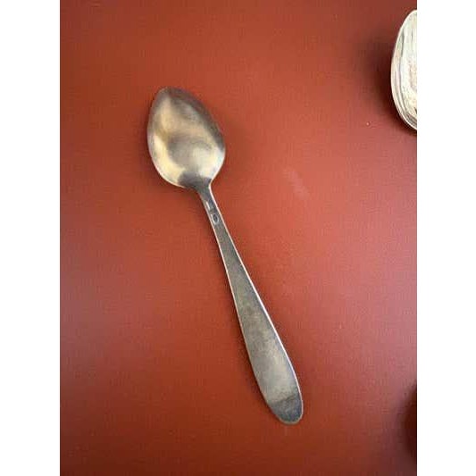 Mid 20th Century Mid 20th Century Art Deco Silver Cloisonne' Enamel Dematasse Spoons - Set of 6 For Sale - Image 5 of 9