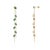 Green 3.25ct Emerald Double Chain Long Dangle Earrings in 14k Solid Gold- A Pair For Sale - Image 8 of 15
