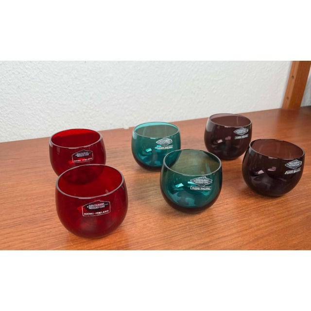 Mid-Century Modern Drinking Glasses from Nuutajärvi Notsjö, Finland, 1960s, Set of 6 For Sale - Image 14 of 18