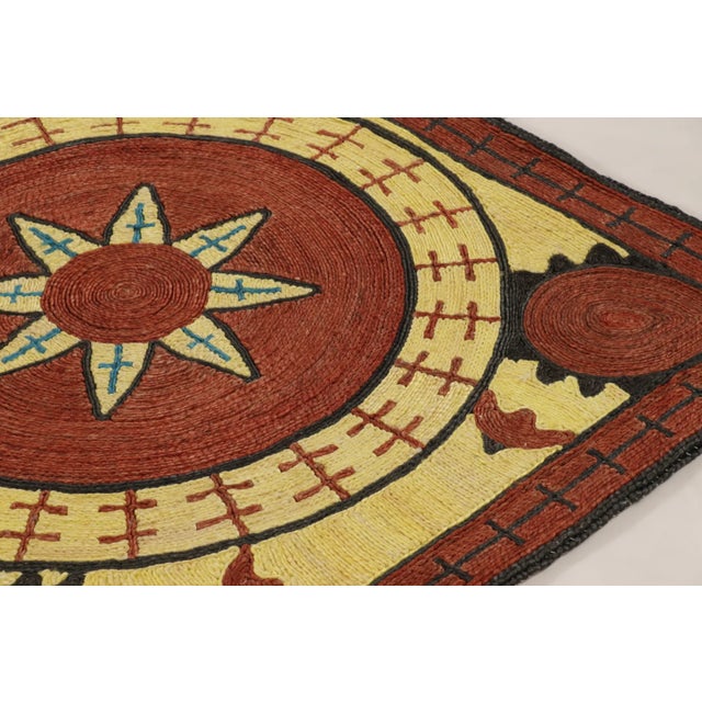 Modern Modern Classics Brick Red & Gold Abaca Suzani Rug by Rug & Kilim, India For Sale - Image 3 of 10