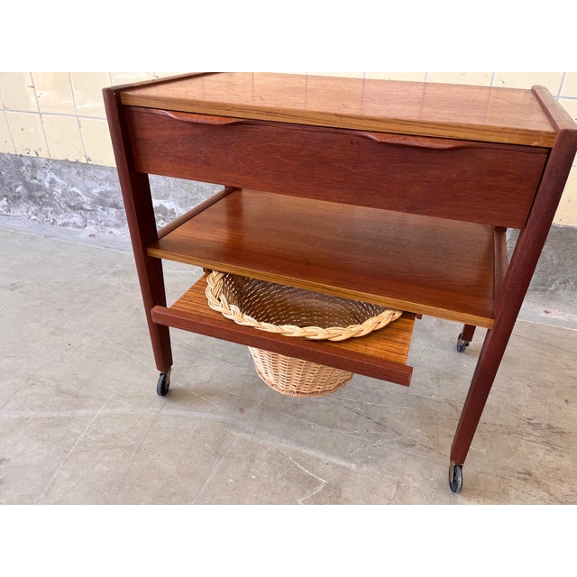1960s Vintage Scandinavian Teak Side Table, 1960s For Sale - Image 5 of 7
